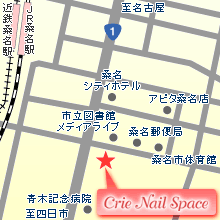 ネイルサロン　クリエネイルスペース　アピタ桑名店　地図